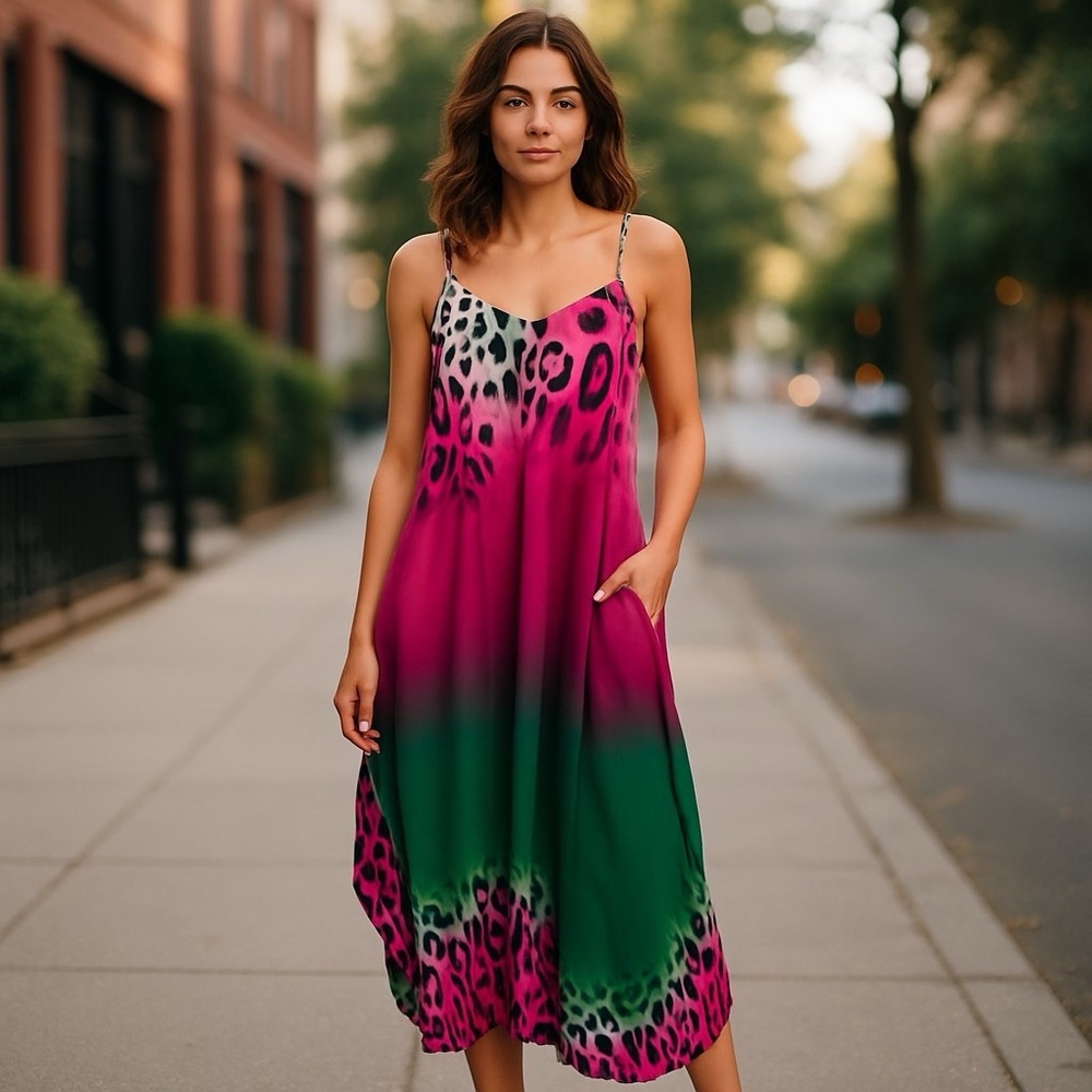 Vibrant Multicolor Maxi Dress - Picture 3 of 3